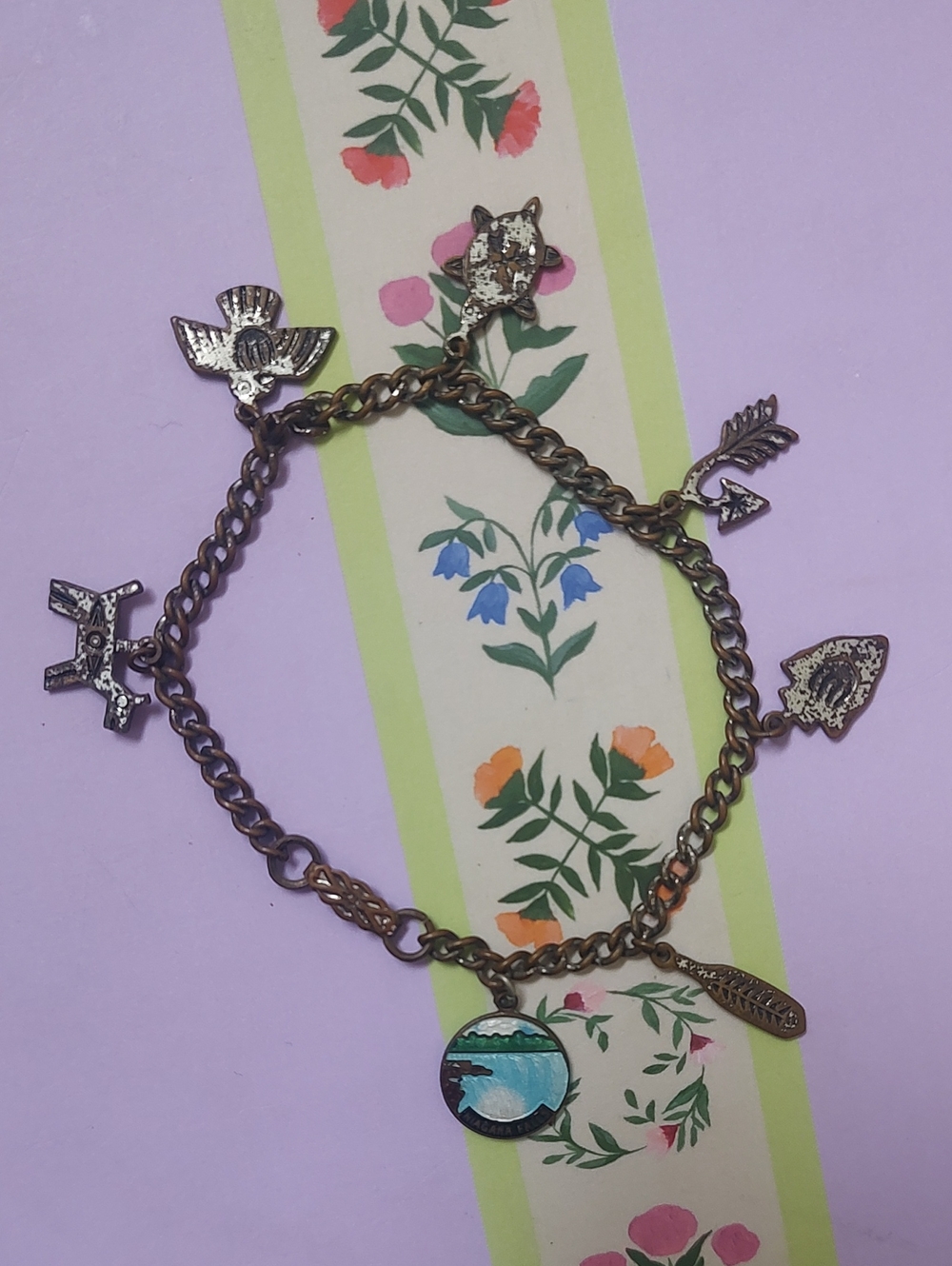 Vintage Niagara Falls Charm Bracelet